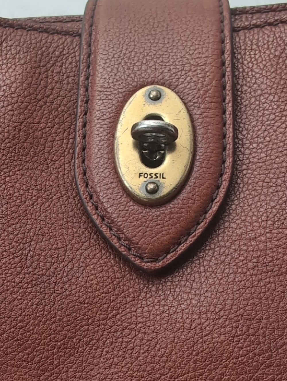 Fossil Lana Crossbody Leather Bag with Gold Accent - Picture 3 of 17